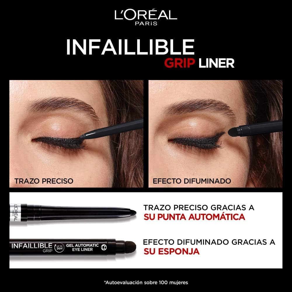 L'Oréal Paris Gel Eyeliner, Intense Long-lasting Colour, Semi Permanent, Infallible Grip 36H Gel Automatic Eyeliner, Emerald Green - View 2 of 5