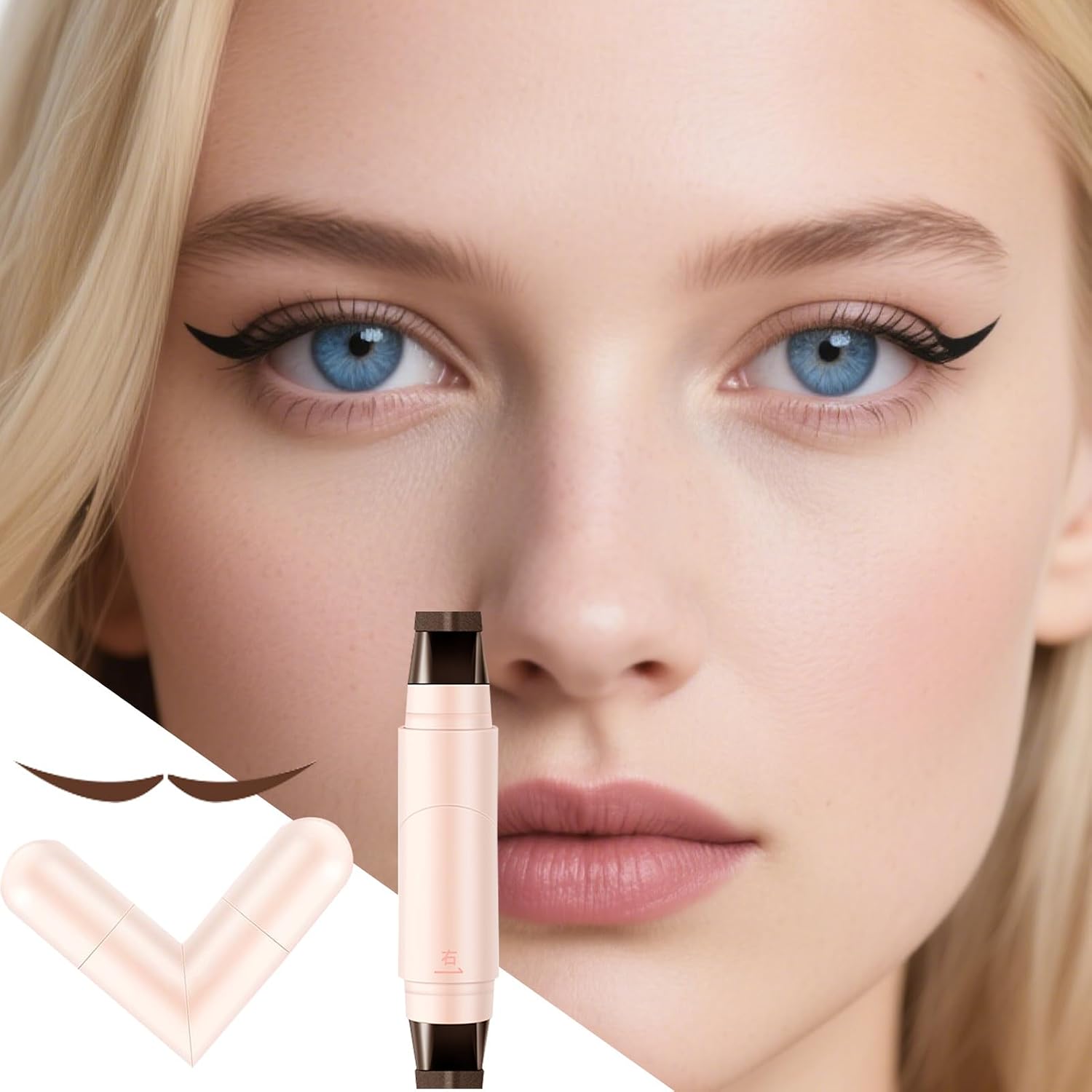 Winged Eye End Stamp, Waterproof Smudge Proof Stamp Eyeliners, Integrated Rotating Eyeliner Pen For Beginners, Waterproof Long Lasting And Smudge Proof Eye Makeup Tool For Girl - View 2 of 7