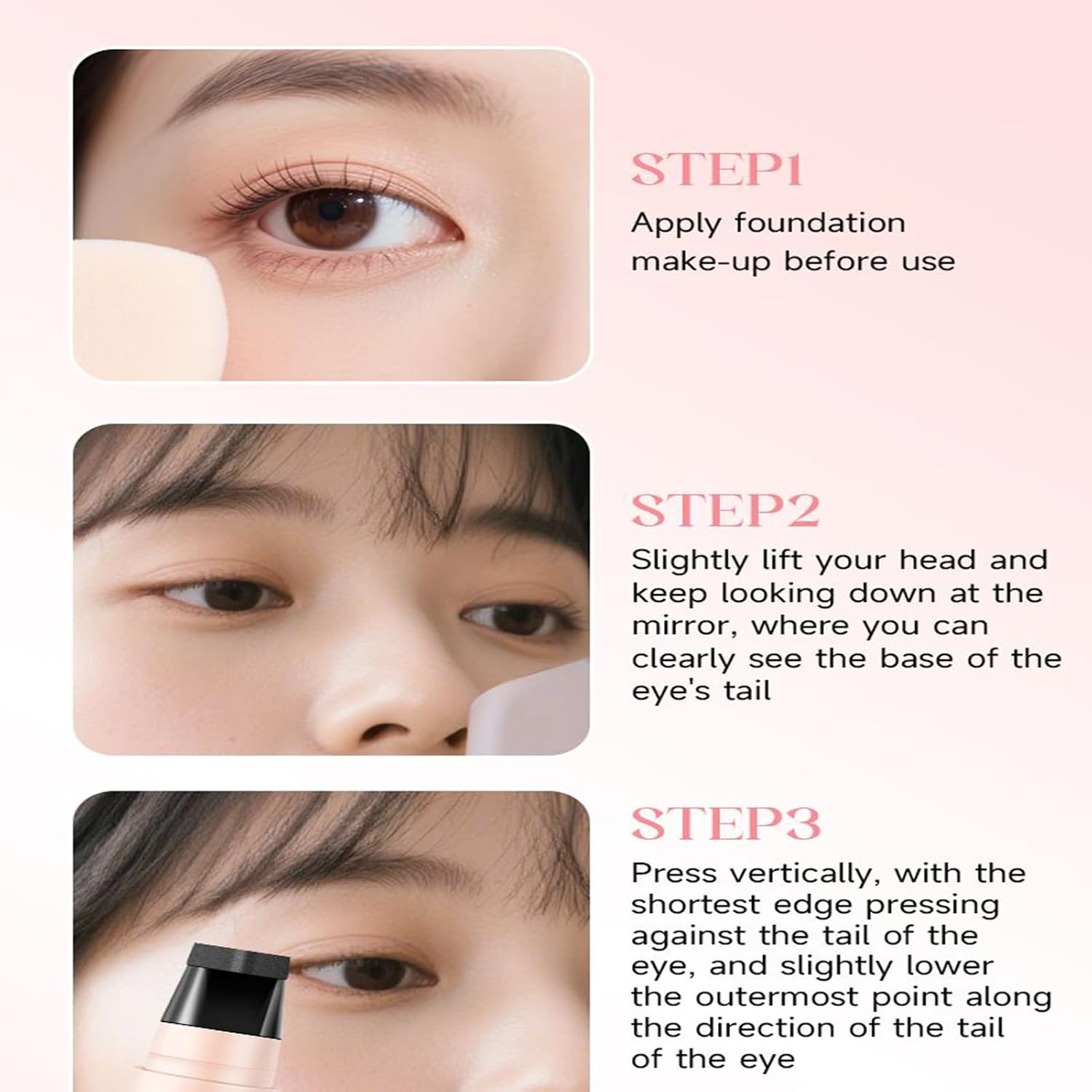 Winged Eye End Stamp, Waterproof Smudge Proof Stamp Eyeliners, Integrated Rotating Eyeliner Pen For Beginners, Waterproof Long Lasting And Smudge Proof Eye Makeup Tool For Girl - View 4 of 7