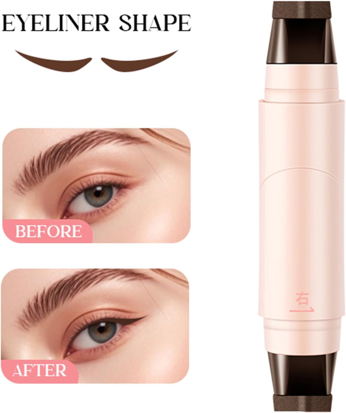 Winged Eye End Stamp, Waterproof Smudge Proof Stamp Eyeliners, Integrated Rotating Eyeliner Pen For Beginners, Waterproof Long Lasting And Smudge Proof Eye Makeup Tool For Girl - View 6 of 7