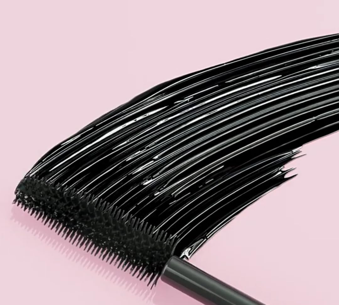 YANQINA Mascara / 2-in-1 Waterproof 4D Mascara and Eyeliner Set, Pink Leopard Print, Black, Waterproof - View 2 of 5