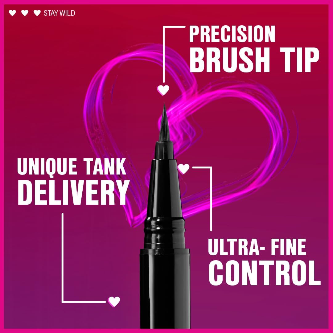 wet n wild Mega Last Breakup Proof Liquid Eyeliner - Quick Drying, Smudge-Resistant, 16-Hour Wear - Cruelty-Free & Vegan - Black - View 3 of 4