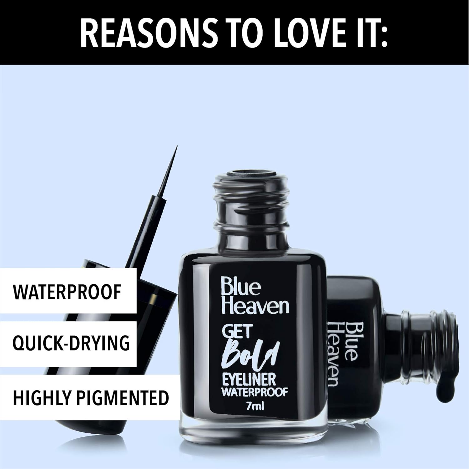 Blue Heaven Get Bold Eyeliner, Black, 7 ml - View 3 of 5