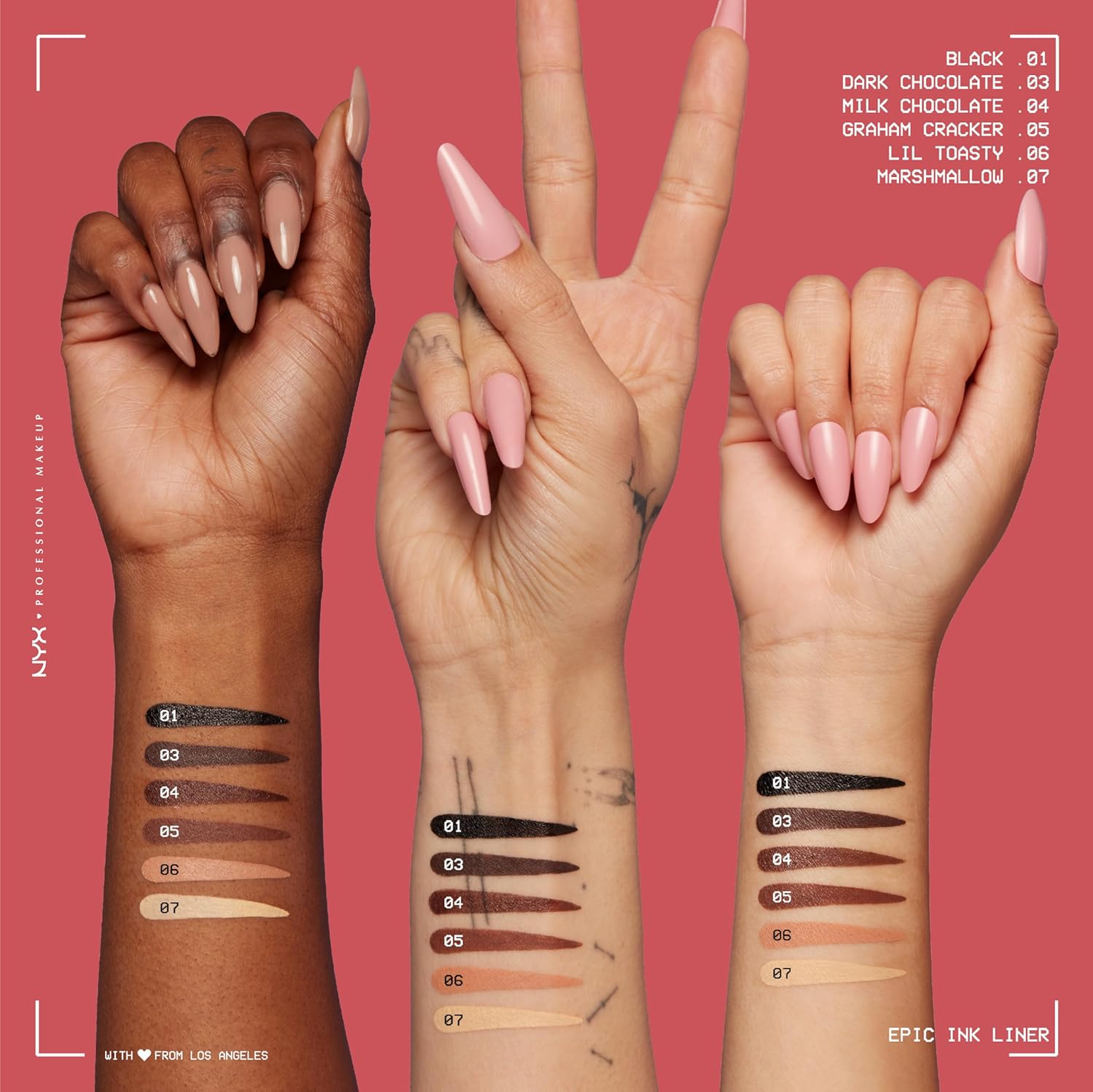 NYX Professional Makeup Epic Ink Liner, Waterproof Liquid Eyeliner - Dark Chocolate, Vegan Formula, Intense Pigment - View 7 of 8
