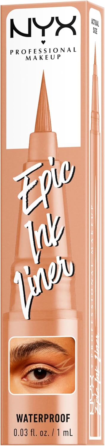 NYX Professional Makeup Epic Ink Liner, Waterproof Liquid Eyeliner - Lil Toasty, Vegan Formula, Intense Pigment - View 2 of 8