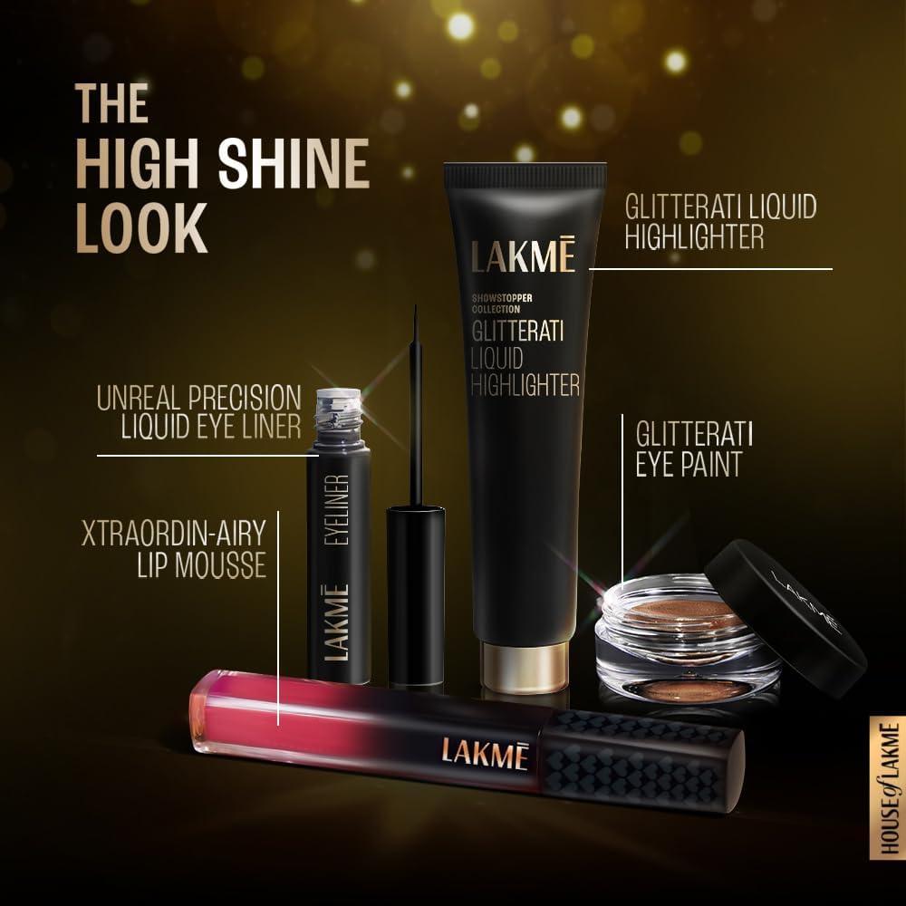Lakmé Absolute Shine Liquid Eye Liner, Intense Color, Long Lasting, Glossy Texture, Black, 4.5 Ml - View 2 of 7