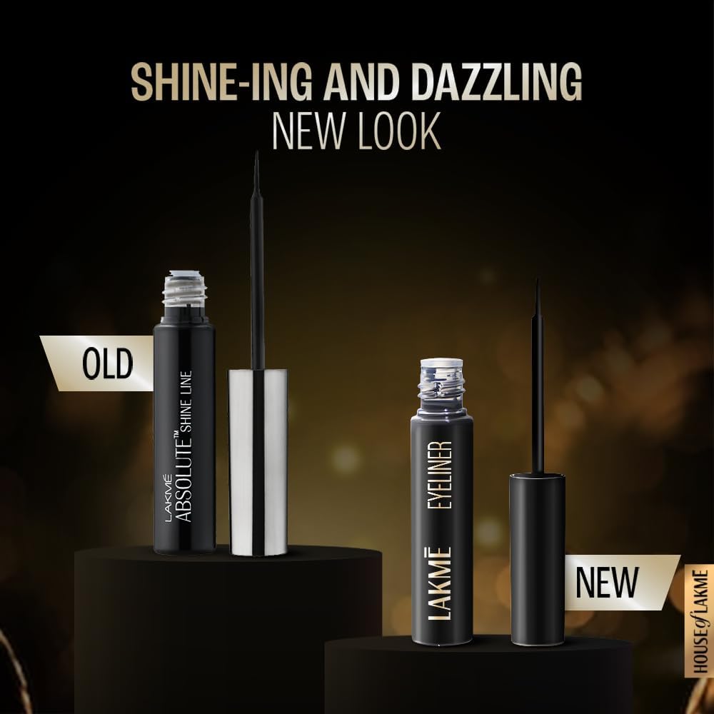 Lakmé Absolute Shine Liquid Eye Liner, Intense Color, Long Lasting, Glossy Texture, Black, 4.5 Ml - View 7 of 7