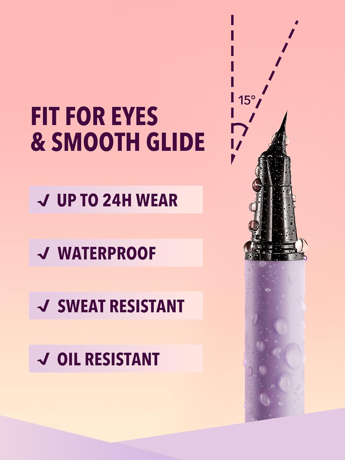 SHEGLAM Pro-Flex Angled Eyeliner – Waterproof Long-Lasting Liquid Eyeliner Pen, Precision Curved Tip, Sweat-Proof & Smudge-Resistant Eye Liner (Black) - View 4 of 6