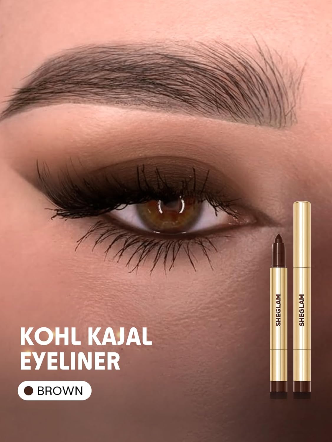 SHEGLAM Bold Moves Cream Eyeliner Pencil – Waterproof Kohl Eyeliner, Smooth Cream Formula, Long-Lasting Smudge-Resistant Eye Liner with Built-In Sharpener & Rich Color Payoff (Brown) - View 5 of 5
