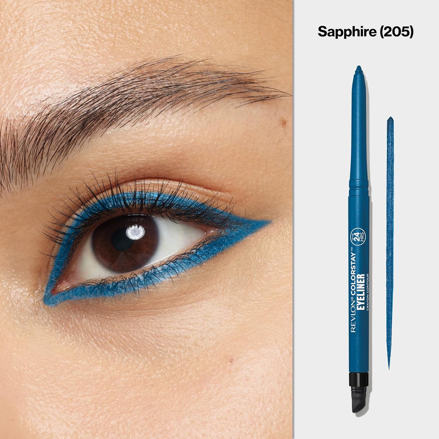 Revlon ColorStay Eyeliner Pencil, Eye Makeup Stocking Stuffers for Women, Built-In Sharpener, Waterproof, Smudgeproof, 205 Sapphire, 0.01 oz (Pack of 1) - View 7 of 7