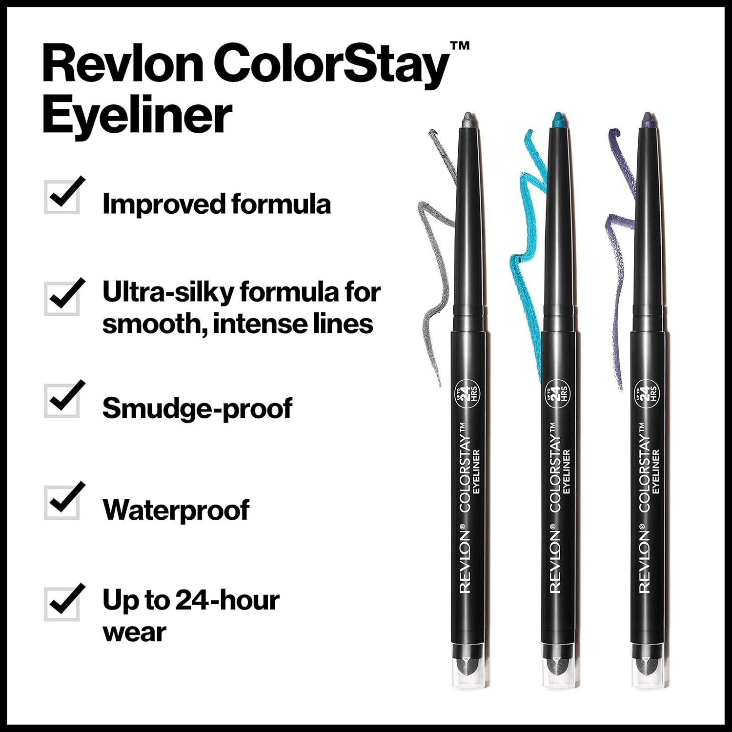 Revlon Pencil Eyeliner, ColorStay Eye Makeup with Built-in Sharpener, Waterproof, Smudgeproof, Longwearing with Ultra-Fine Tip, 210 Teal, 0.01 Oz - View 5 of 6