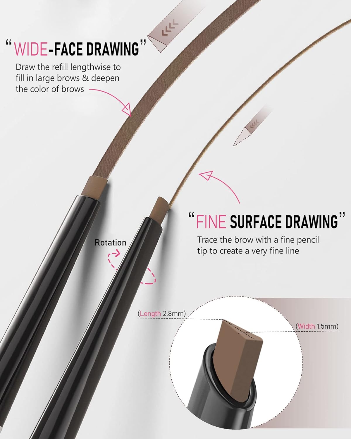 Yfulfill Light Brown Eyebrow Pencil Waterproof for Women - Eye Brow Makeup Pen - View 5 of 8