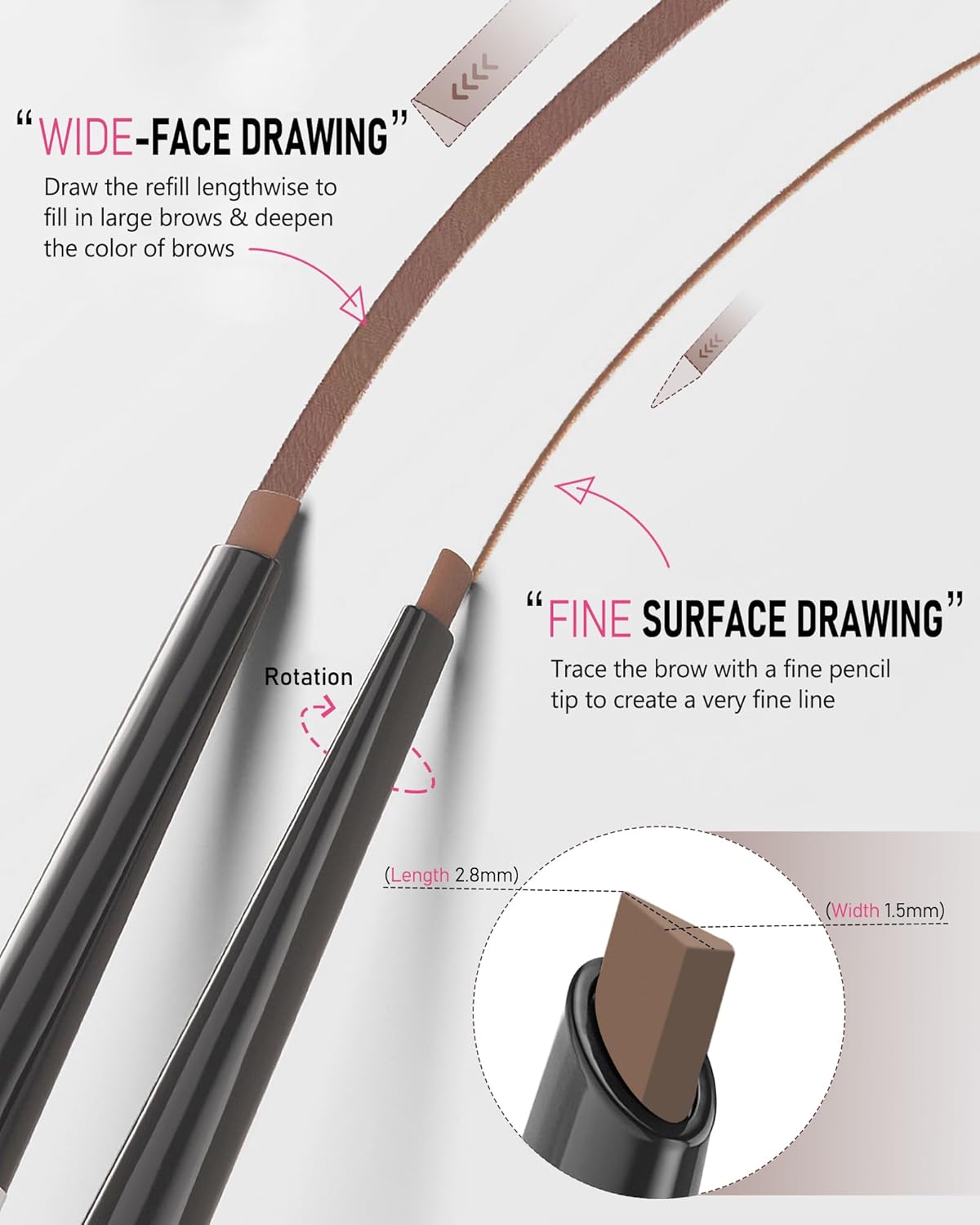 Yfulfill Auburn Eyebrow Pencils for Redhead, Eye Brow Pencil for Women Waterproof - View 4 of 6