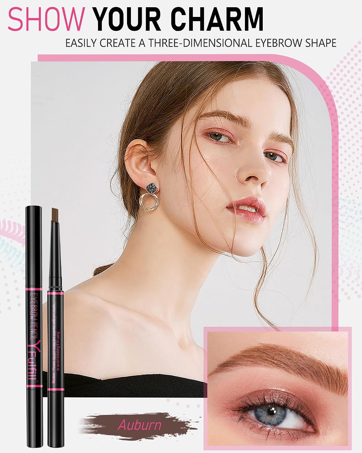 Yfulfill Auburn Eyebrow Pencils for Redhead, Eye Brow Pencil for Women Waterproof - View 5 of 6