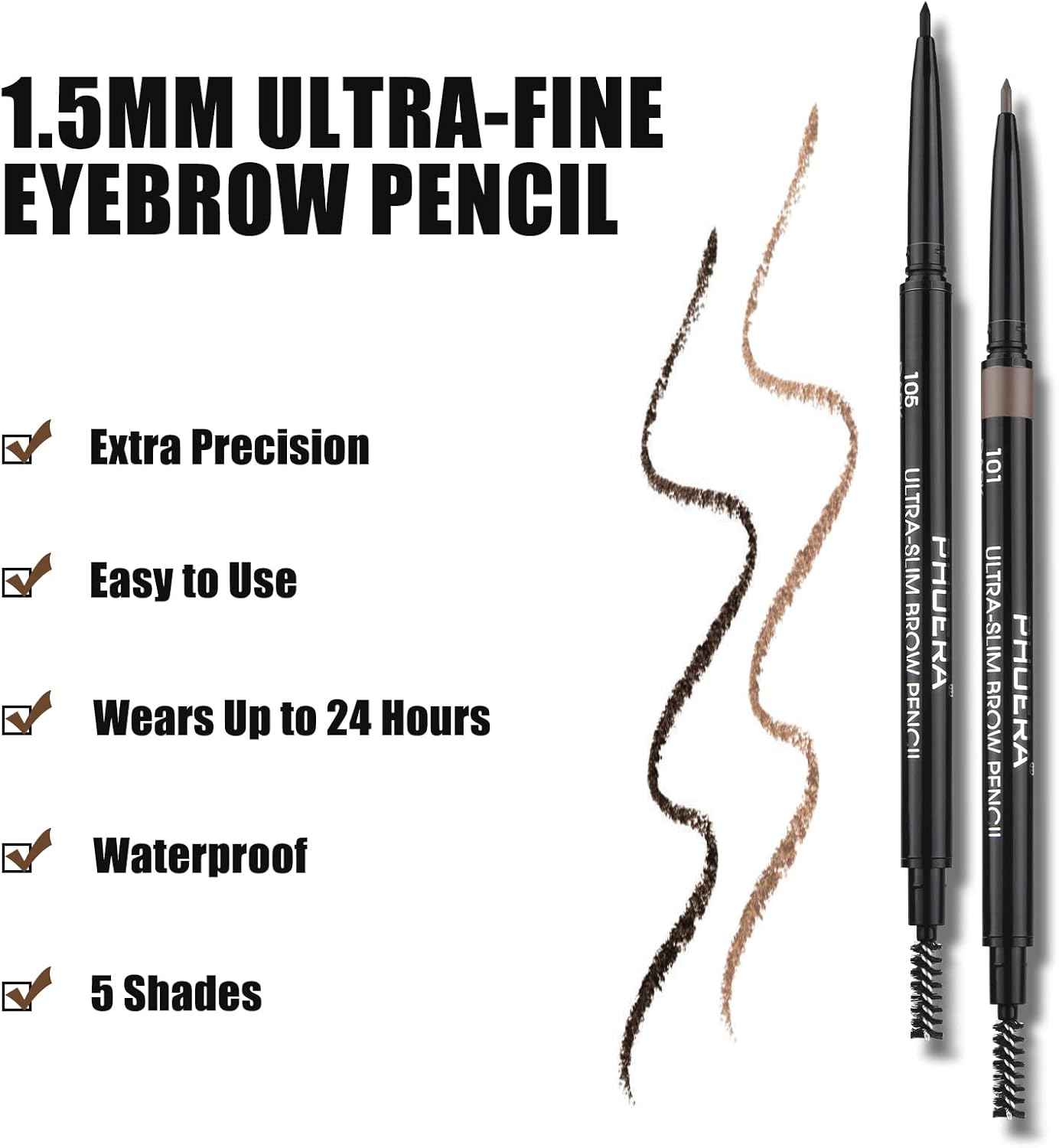 Anglicolor Micro-Embroidery Eyebrow Pen, Real Hair Texture, Waterproof Smudge-Proof 24H All-Day Perfect Brow (105) - View 3 of 6