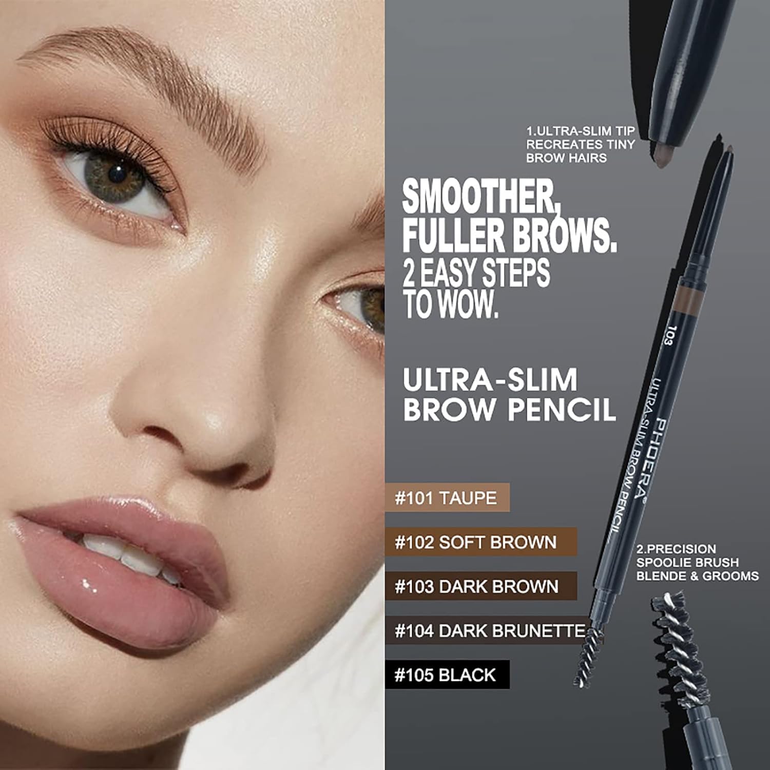 Anglicolor Micro-Embroidery Eyebrow Pen, Real Hair Texture, Waterproof Smudge-Proof 24H All-Day Perfect Brow (105) - View 5 of 6