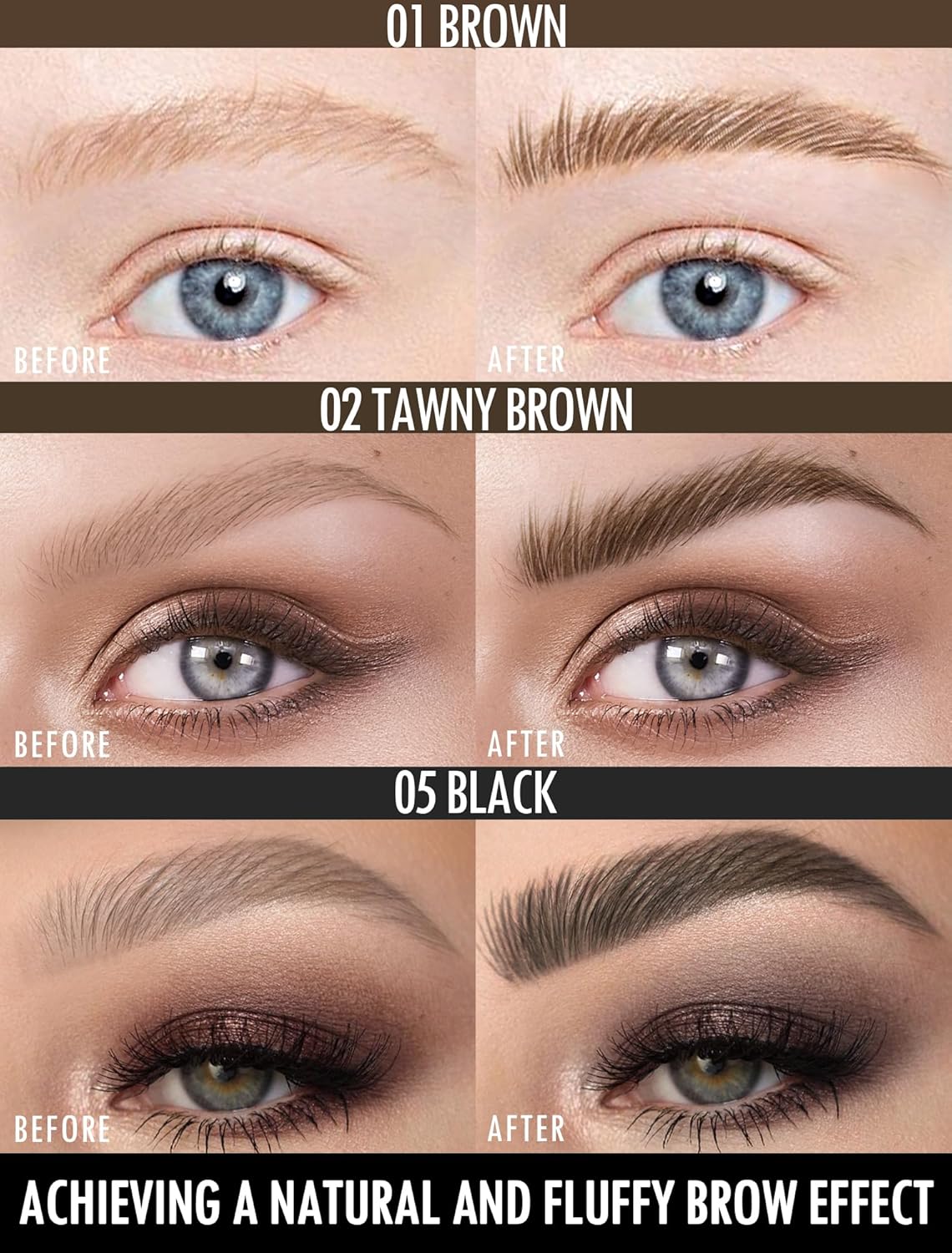 Anglicolor Micro-Embroidery Eyebrow Pen, Real Hair Texture, Waterproof Smudge-Proof 24H All-Day Perfect Brow (#05 black) - View 5 of 6