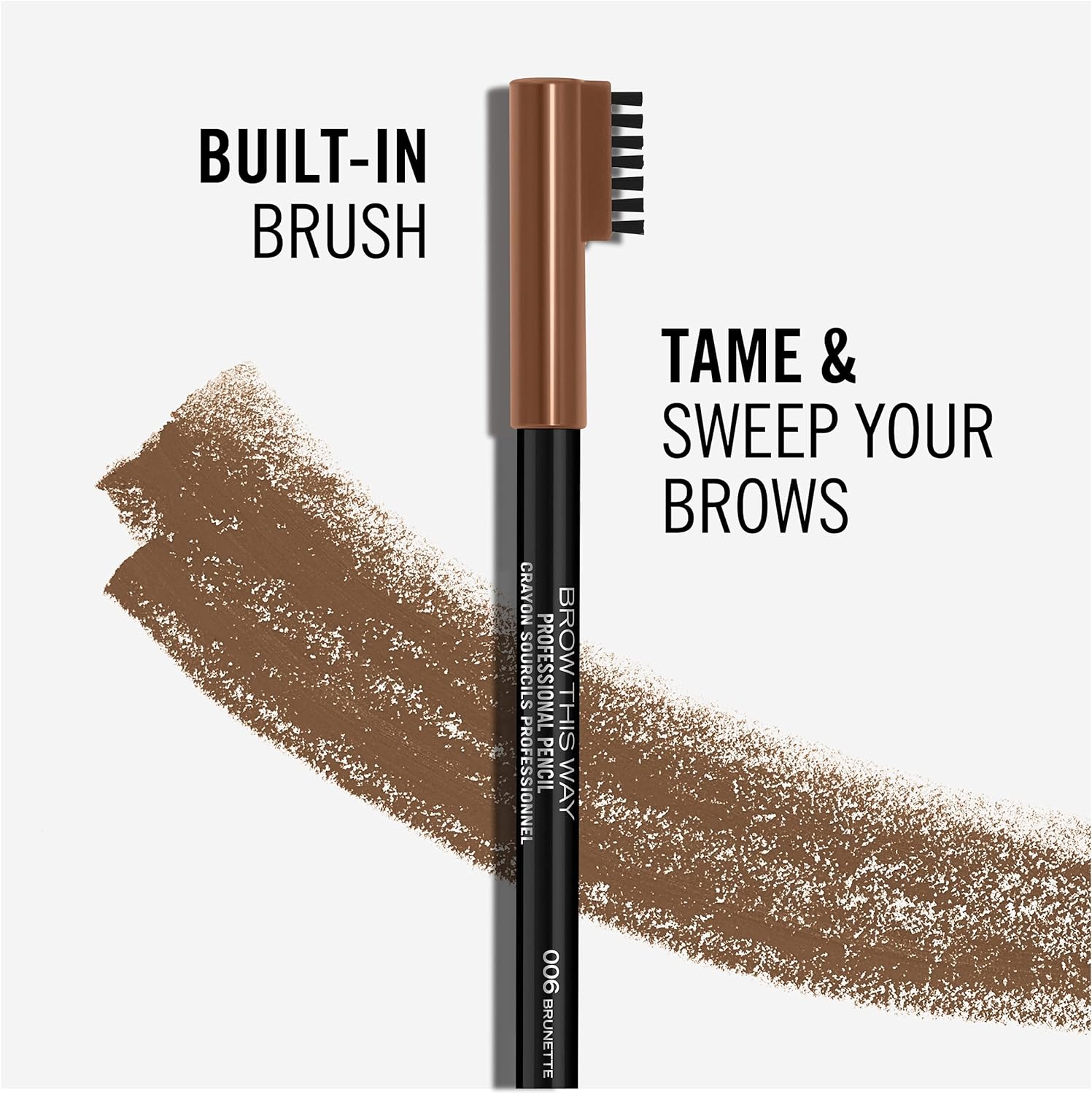 Rimmel London Brow This Way Professional Eyebrow Pencil, 006 Brunette, 1.4g - View 5 of 8