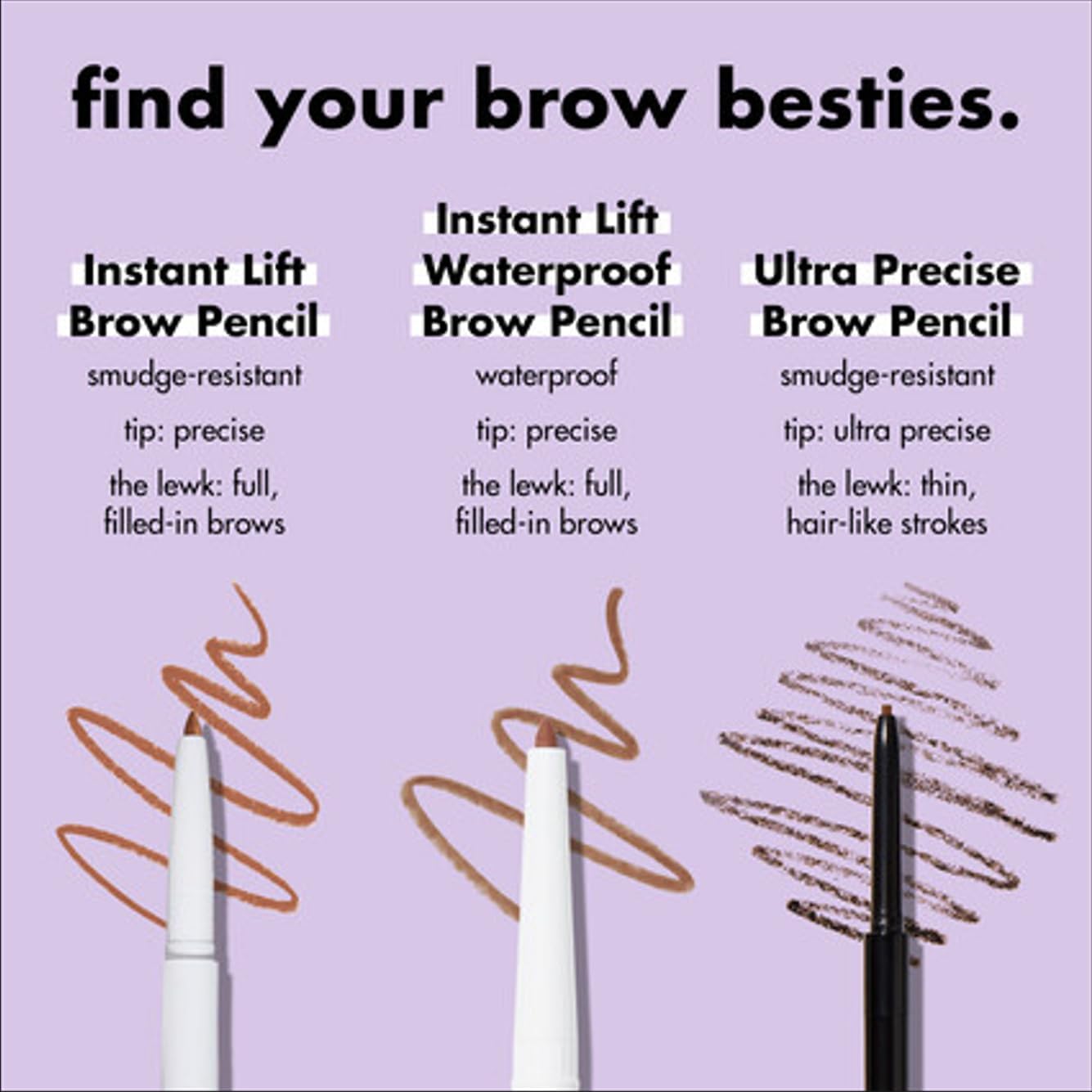 e.l.f. Instant Lift Brow Pencil, Dual-Sided, Precise, Fine Tip, Shapes, Defines, Fills Brows, Contours, Combs, Tames, 0.006 Oz, Deep Brown, 1 Count - View 2 of 4