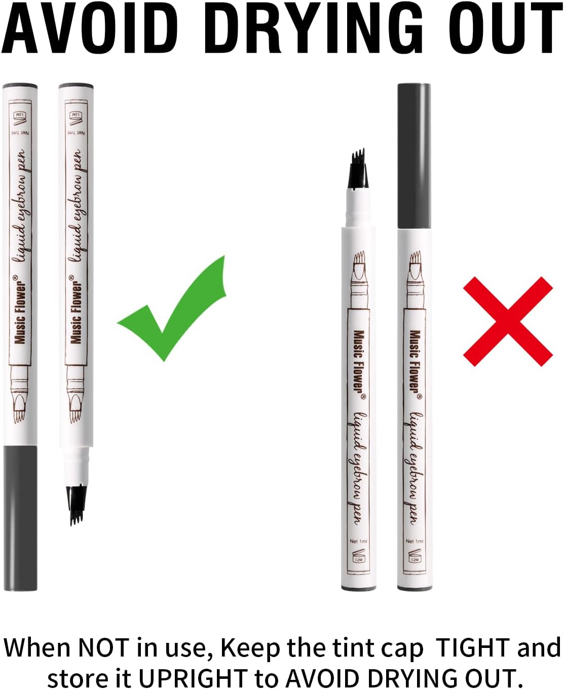 4 Pcs Eyebrow Pencil, Waterproof Brow Pen with Micro-Fork Tip, Fine Sketch Long Lasting Smudgeproof Microblading Pen - View 3 of 6
