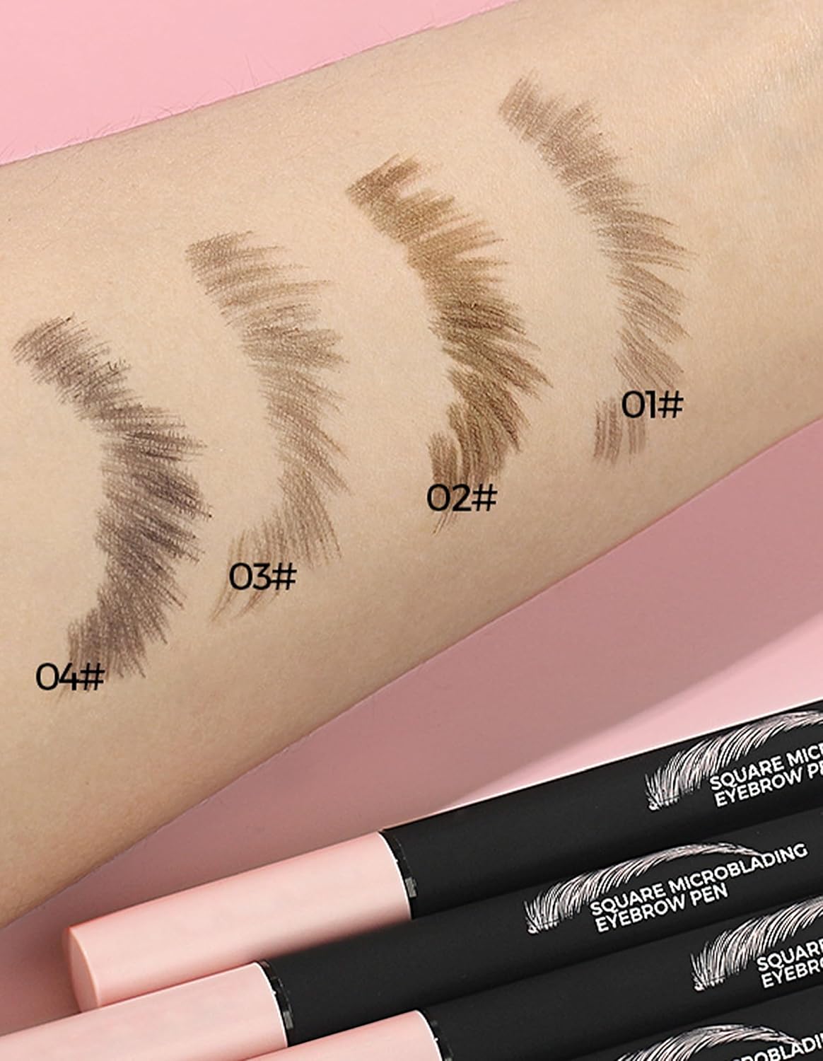 Liquid Microblading Eyebrow Pencils for Women, Waterproof Brow Fection Pen, with Angled Brush Tip for Hair Like Strokes, Quick-Drying Multi-Use for Eyebrows, Hairline & Beard - View 3 of 4
