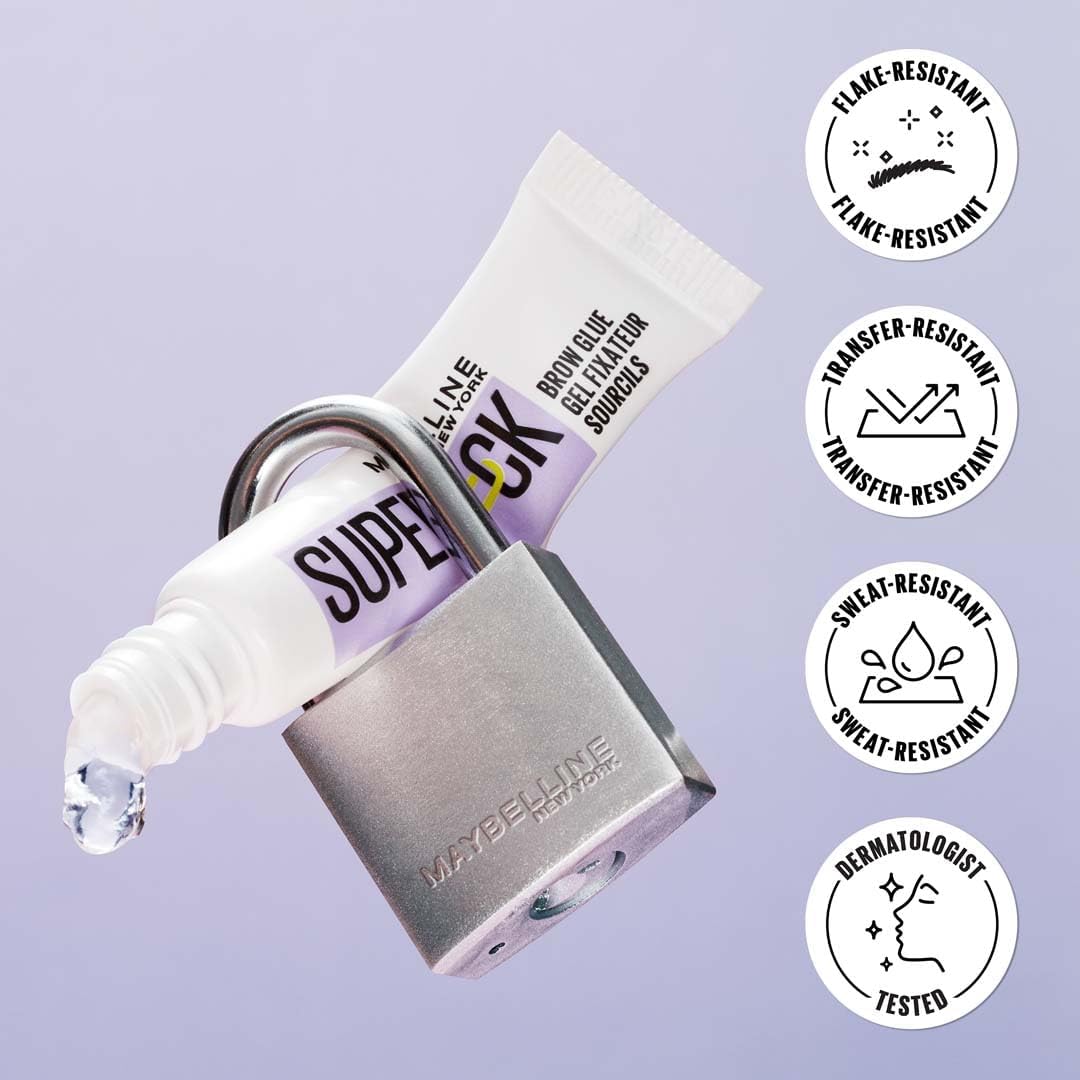 Maybelline New York Super Lock Brow Glue Tinted Eyebrow Gel, 24HR Hold Long-Lasting Non-Sticky Waterproof, Flake-Proof, Transfer-Proof - Medium Brown 7g. - View 3 of 7