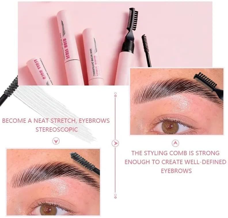 KANZA - Fluff Hold Brow Lamination Wax | Styling for Fluffy Feathery Eyebrows | Pomade Gel for Women | Waterproof Makeup for Eyebrow Styling | Clear Gel | 8g - View 4 of 4