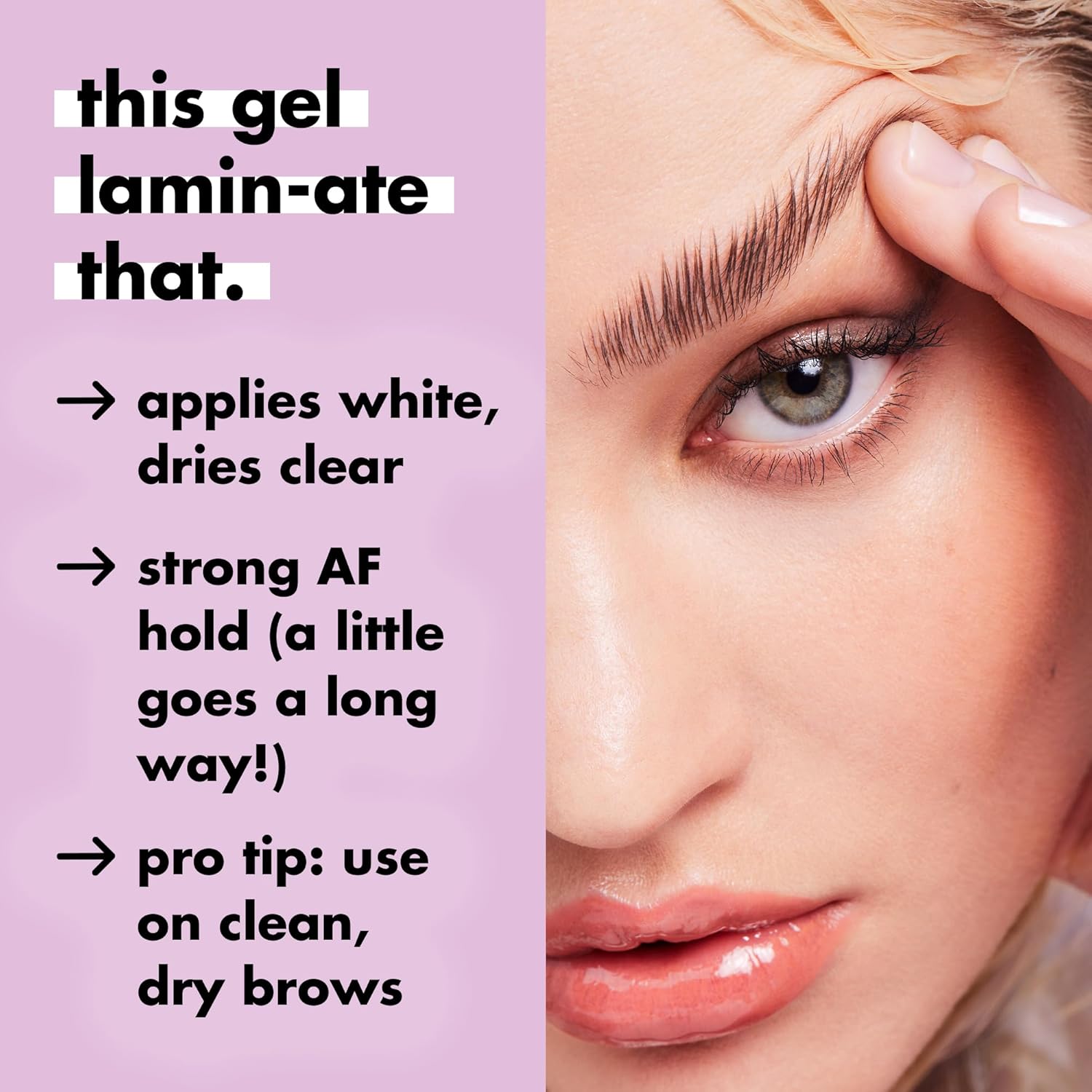 e.l.f. Brow Laminating Gel, Strong Holding, Clear Drying and Waterproof Brow Gel for Laminated Brows, Combs & Shapes the Brows, Vegan & Cruelty Free - View 3 of 7