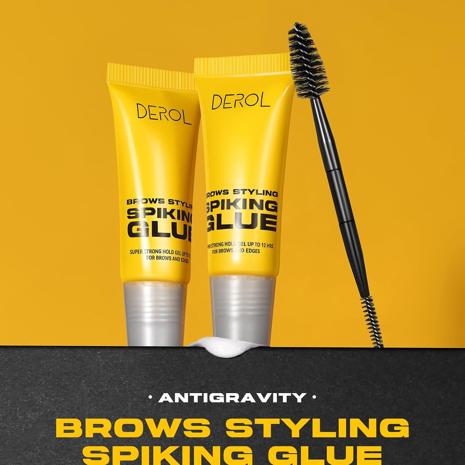 Erinde Eyebrow Fix Gel, Lightweight Makeup Brow Gel with Brush, 2 in1 Eyebrow & Hair Edges Setting Glue for Long-Lasting Hold, Waterproof, Smudge-Resistant, Quick-Dry Brow Styling Wax, Clear - View 5 of 5