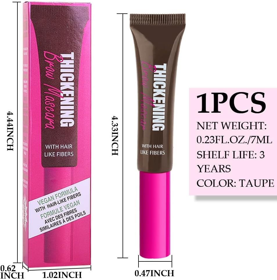 Evpct Tinted Thickening Brow Mascara,Brow Fast Sculpt,Waterproof, Transfer-proof, Brush to Fill in Eyebrows and Cover Gray Hairs - Cruelty Free - Dark Brown (1pc 07 Espresso) - View 2 of 6