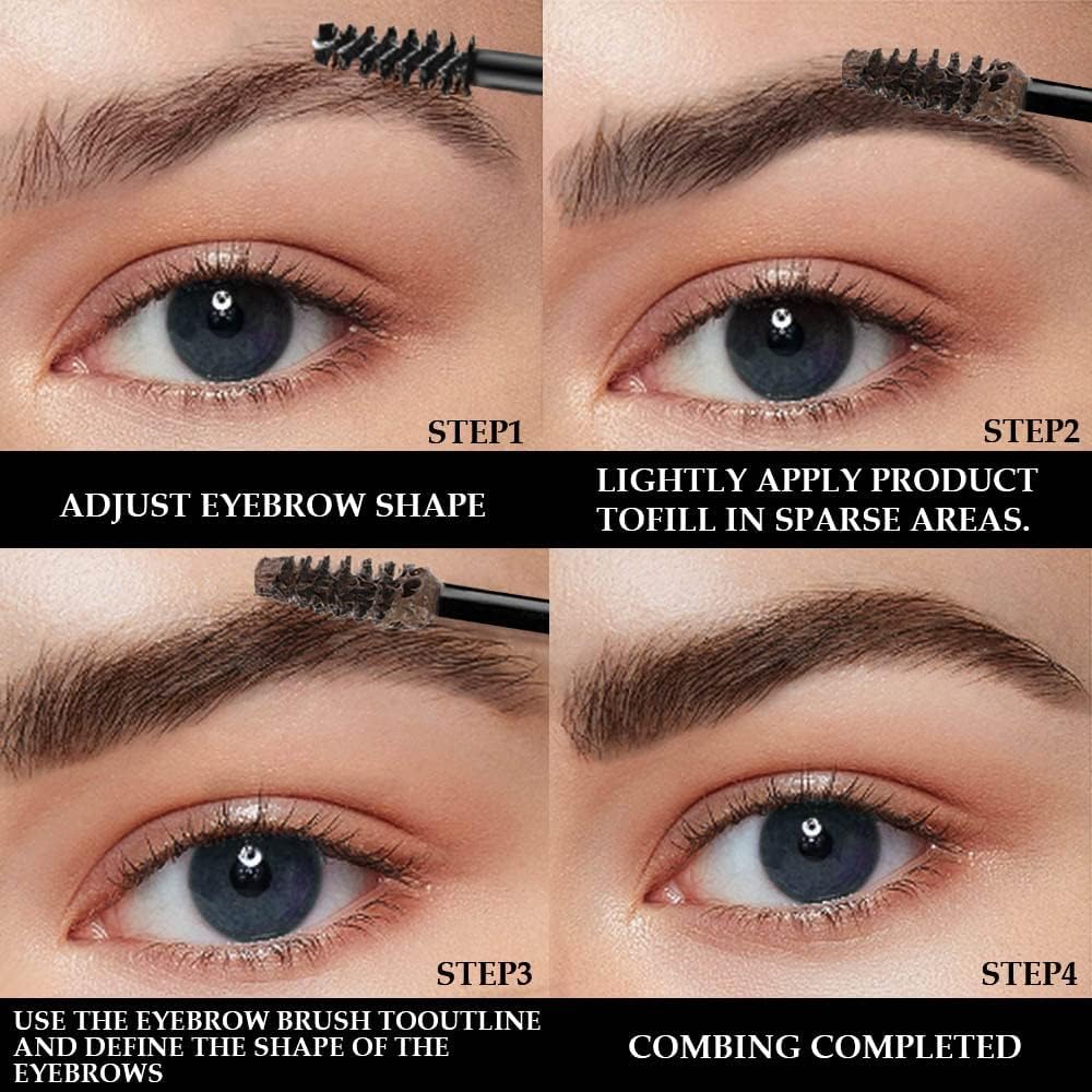 Evpct Tinted Thickening Brow Mascara,Brow Fast Sculpt,Waterproof, Transfer-proof, Brush to Fill in Eyebrows and Cover Gray Hairs - Cruelty Free - Dark Brown (1pc 07 Espresso) - View 4 of 6