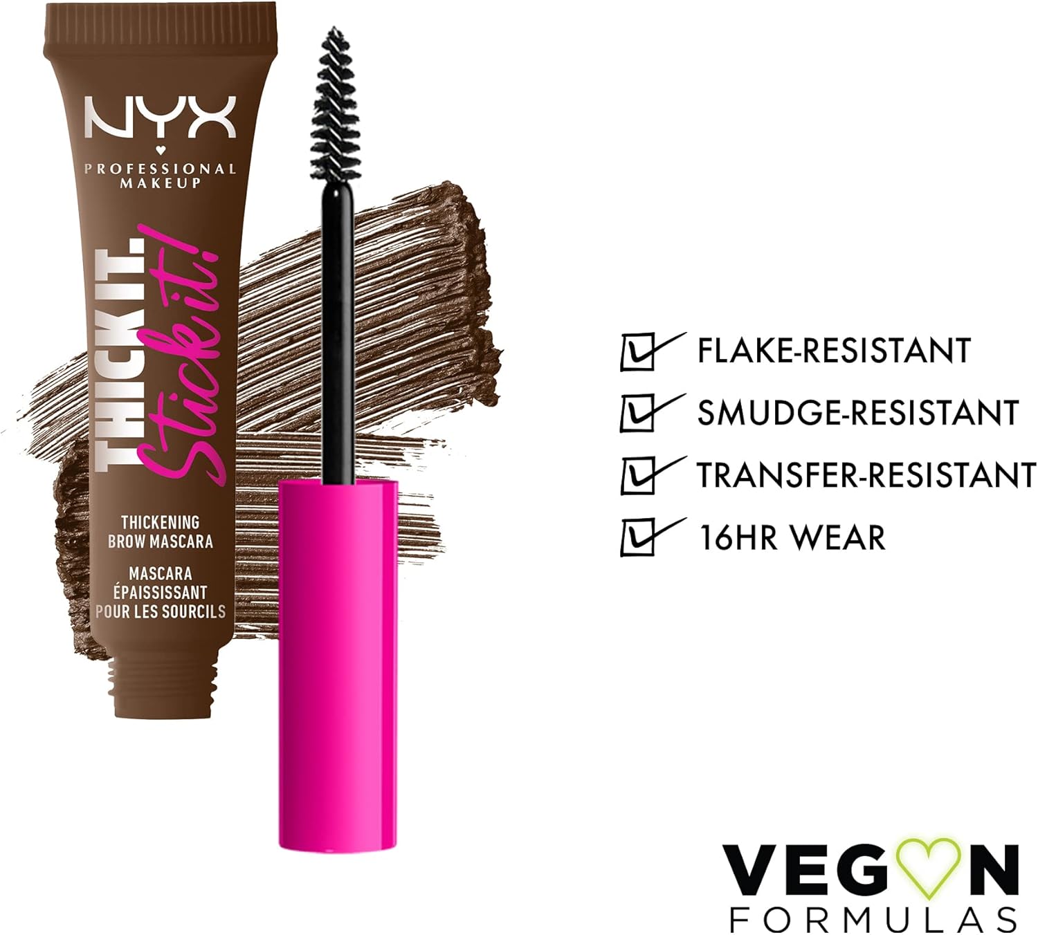 NYX PROFESSIONAL MAKEUP | THICK IT STICK IT! BROW GEL BRUNETTE - View 6 of 6