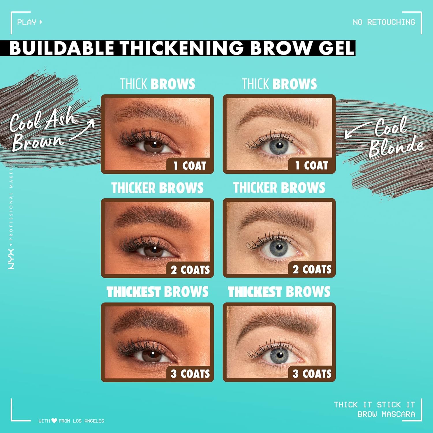 NYX PROFESSIONAL MAKEUP Thick It Stick It Brow Gel 03 Auburn - View 2 of 5