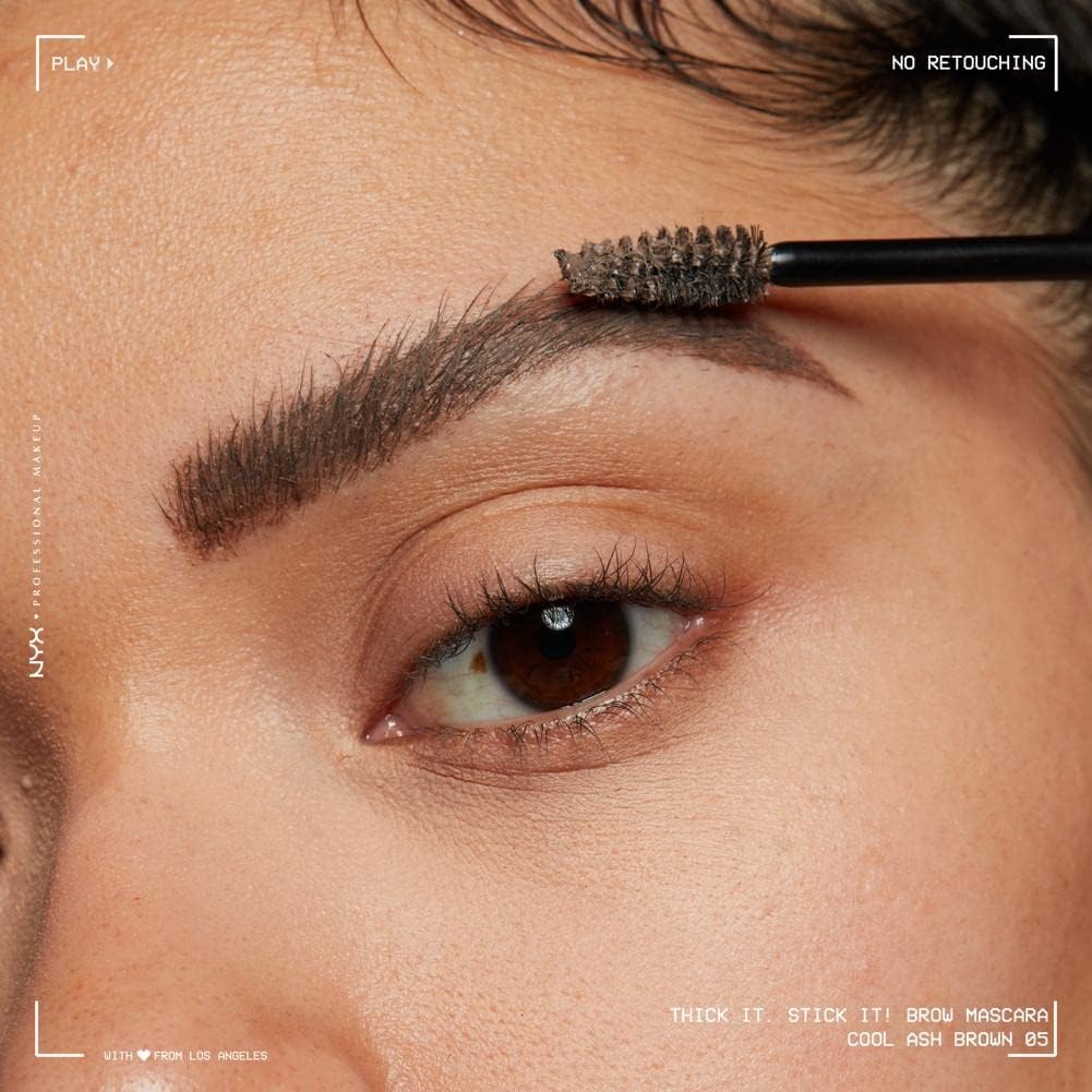 NYX PROFESSIONAL MAKEUP THICK IT STICK IT! BROW GEL COOL ASH BROWN, 05 COOL ASH BROWN - View 4 of 6