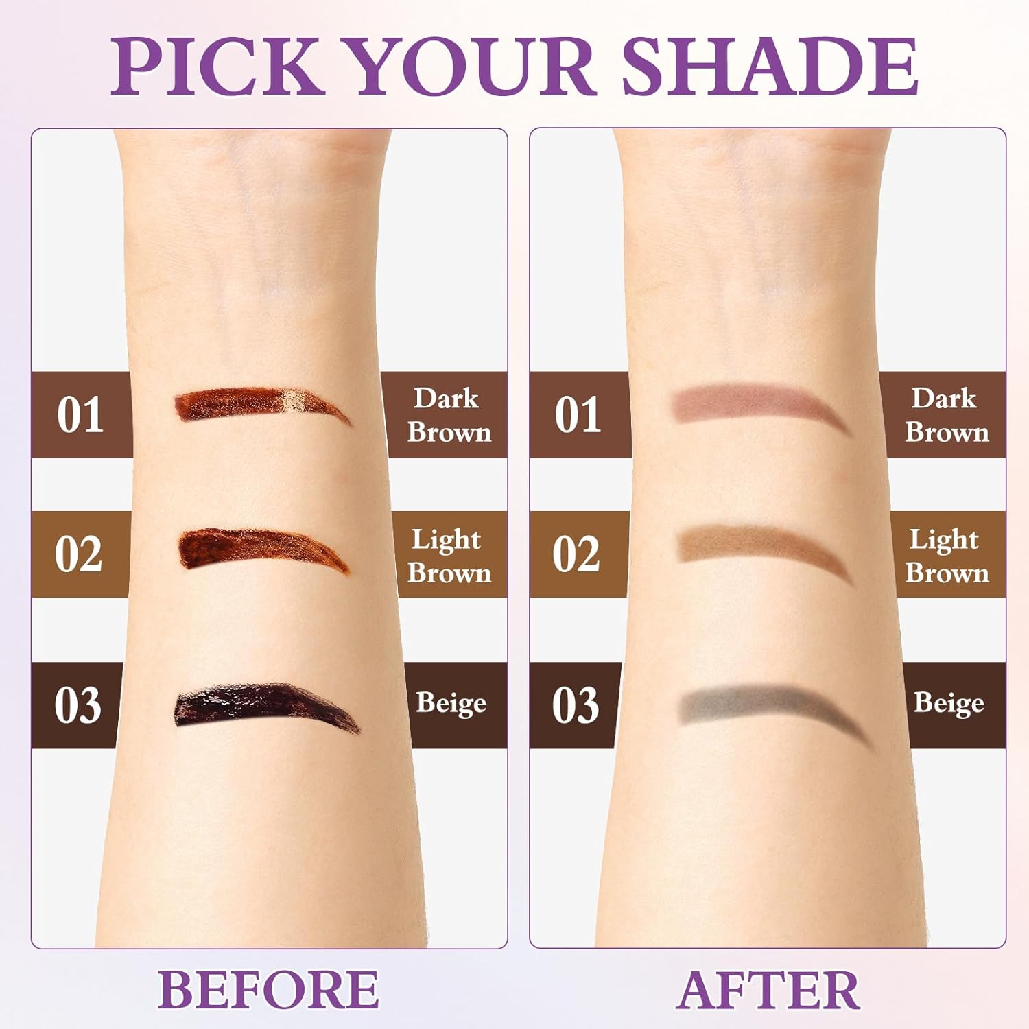 Peel Off Eyebrow Gel Tint – Long Lasting Brow Color for Fuller, Defined Brows, Waterproof & Smudge Proof Formula with Easy Peel Off, 10g (Dark Brown) - View 2 of 6