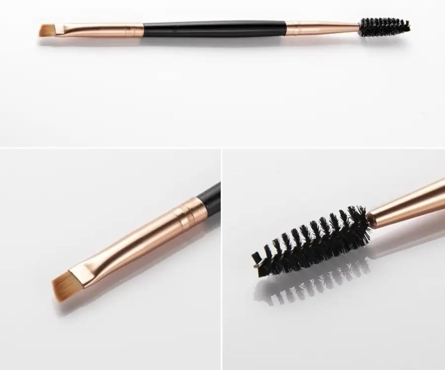 Global Fashion 2-in-1 Eyebrow & Lash Brush | Shaping & Defining Brows, Separating & Lengthening Lashes | Double-Ended Applicator | Soft Synthetic Bristles | Cruelty-Free & Vegan | Makeup Essentials - View 6 of 8