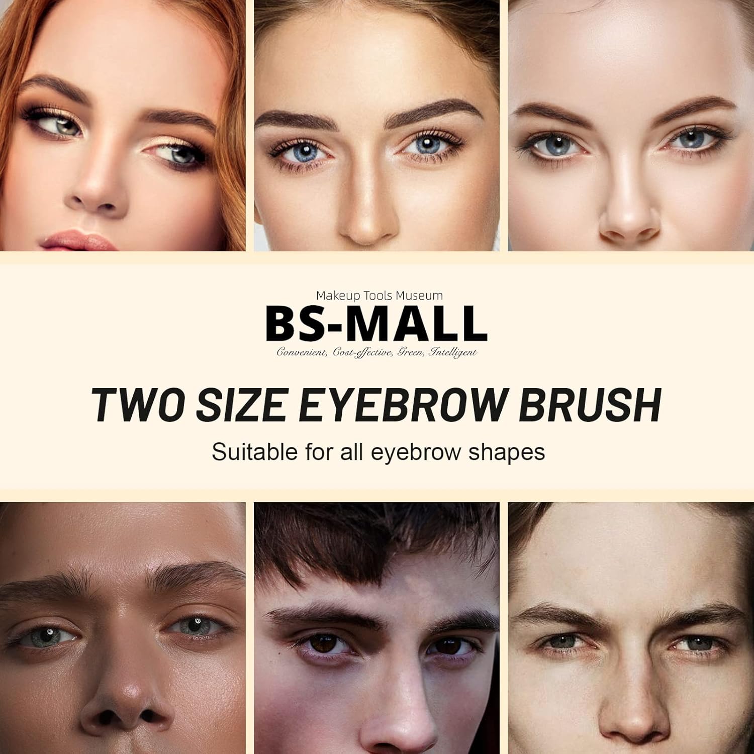 BS-MALL Eyebrow Brush Super Thin Eyebrow Brush, Eye Brow Concealer Contour Brush, Pack of 2 - View 2 of 5