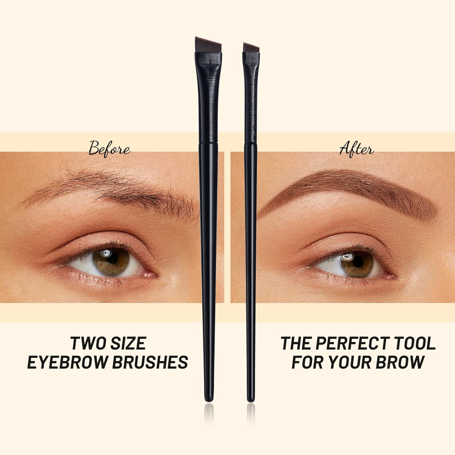 BS-MALL Eyebrow Brush Super Thin Eyebrow Brush, Eye Brow Concealer Contour Brush, Pack of 2 - View 3 of 5