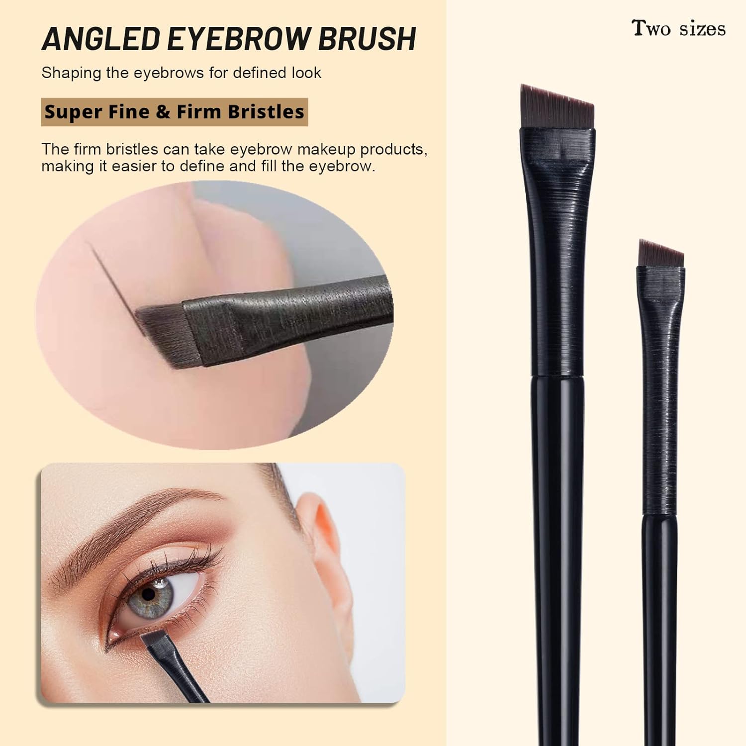 BS-MALL Eyebrow Brush Super Thin Eyebrow Brush, Eye Brow Concealer Contour Brush, Pack of 2 - View 5 of 5