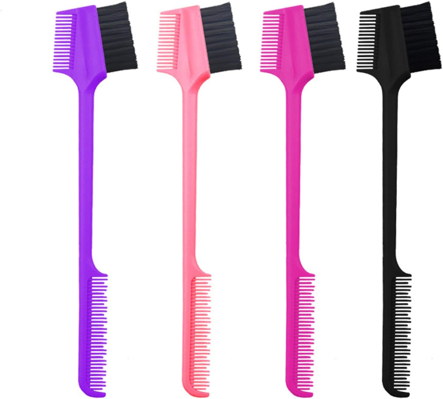Fawoonu Eyebrow Brush, 1PC 3D Eyebrow Brush Hair Line Edge Brush Eyelash Comb Edge Control Brush Comb Double Same Sided Hair Comb for Makeup Hair Salon - View 2 of 7