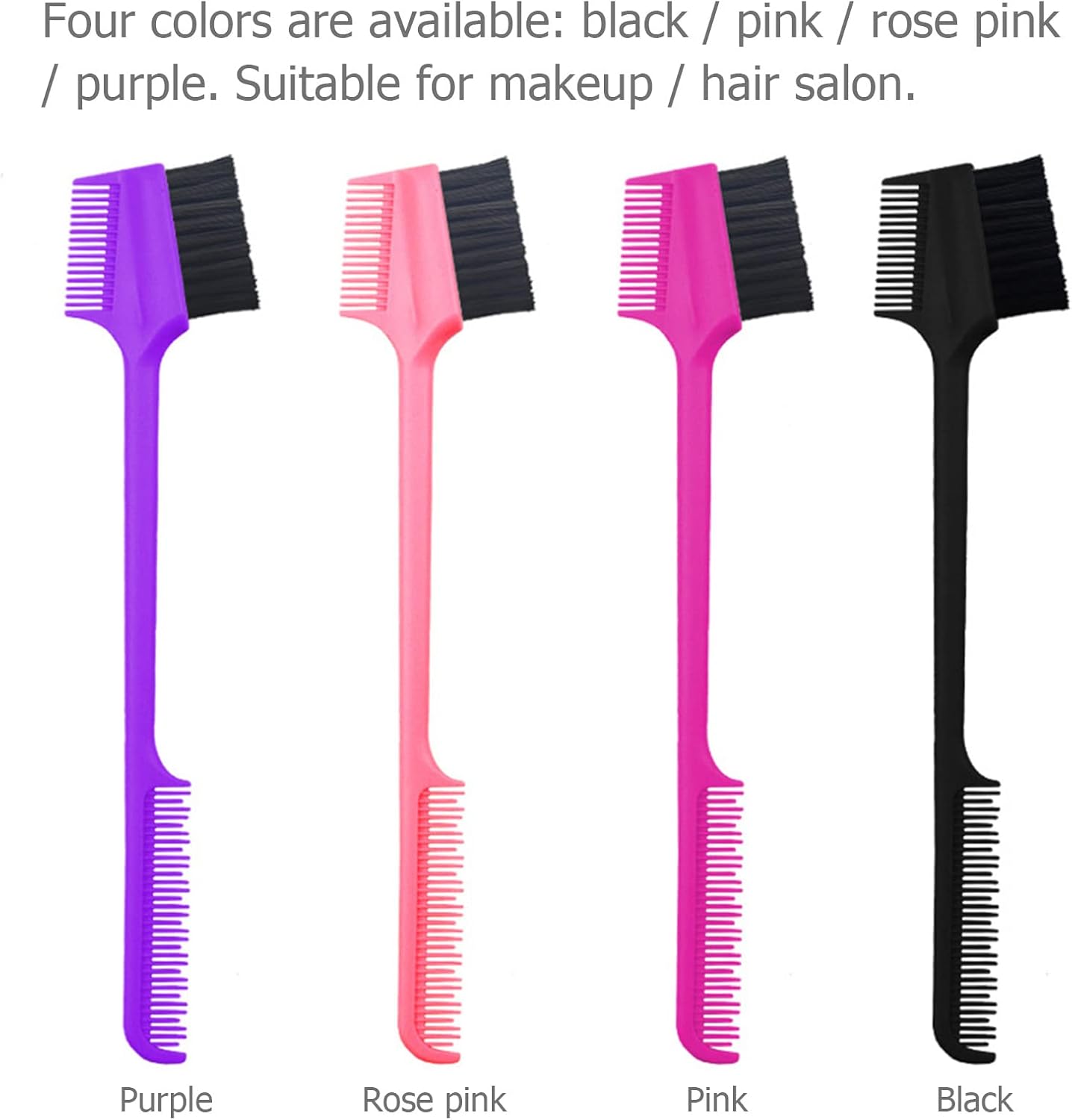 Fawoonu Eyebrow Brush, 1PC 3D Eyebrow Brush Hair Line Edge Brush Eyelash Comb Edge Control Brush Comb Double Same Sided Hair Comb for Makeup Hair Salon - View 3 of 7