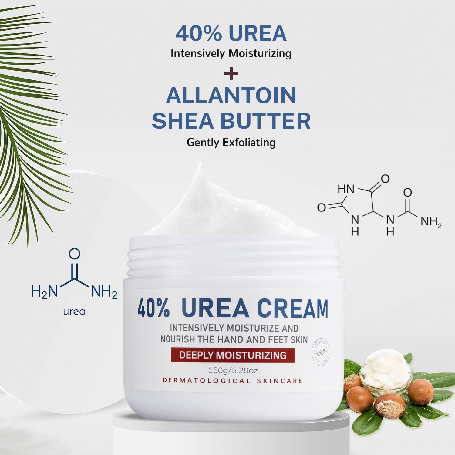 OUKEYA Urea Cream 40 Percent, Urea Foot & Hand Cream for Cracked Heels and Dry Skin, Urea Lotion for Deep Moisturizing, Callus Remover Nourishes Soften, Foot Moisturiser for Women&Men,Maximum Strength - View 3 of 6