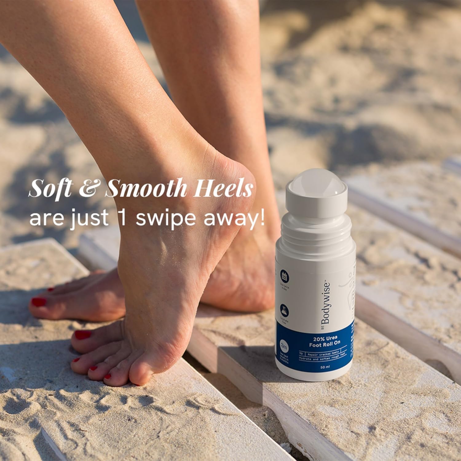 Be Bodywise 20% Urea Foot Cream Roll On | Repairs Dry & Cracked Heels | 2% Lactic Acid, Olive Oil & Vitamin E I Exfoliates & Softens Skin I Hydrates & Moisturises INo Irritation IAll Skin TypesI 50 ml - View 8 of 8