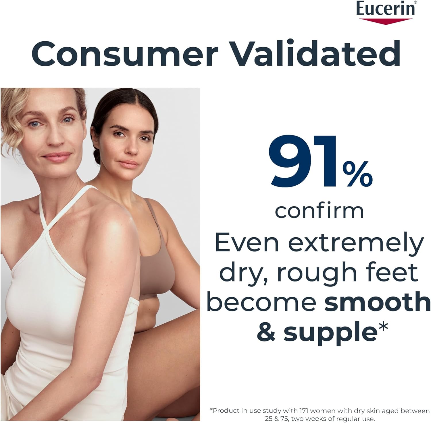 Eucerin UreaRepair Plus 10% Urea Foot Cream with Ceramide, Smoothes Callouses and Thickened Heels, Feet Care for Very Dry, Suitable for Mature & Diabetic Skin, 100ml - View 3 of 7