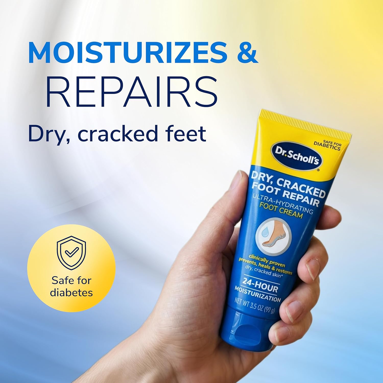 Dr Scholl's Dry, Cracked Foot Repair Ultra-Hydrating Foot Cream Moisturizer, 3.5 oz, Skin Care Foot Lotion with 25% Urea for Dry Cracked Feet, Heals and Moisturizes for Healthy Feet - View 7 of 8