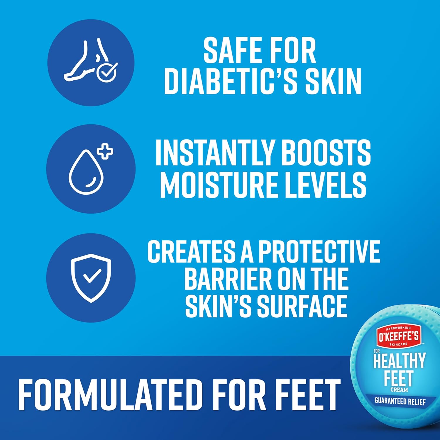 O'Keeffe's Healthy Feet Foot Cream for Extremely Dry, Cracked Feet,3.2 Ounce Jar, (Pack of 1) - View 7 of 8