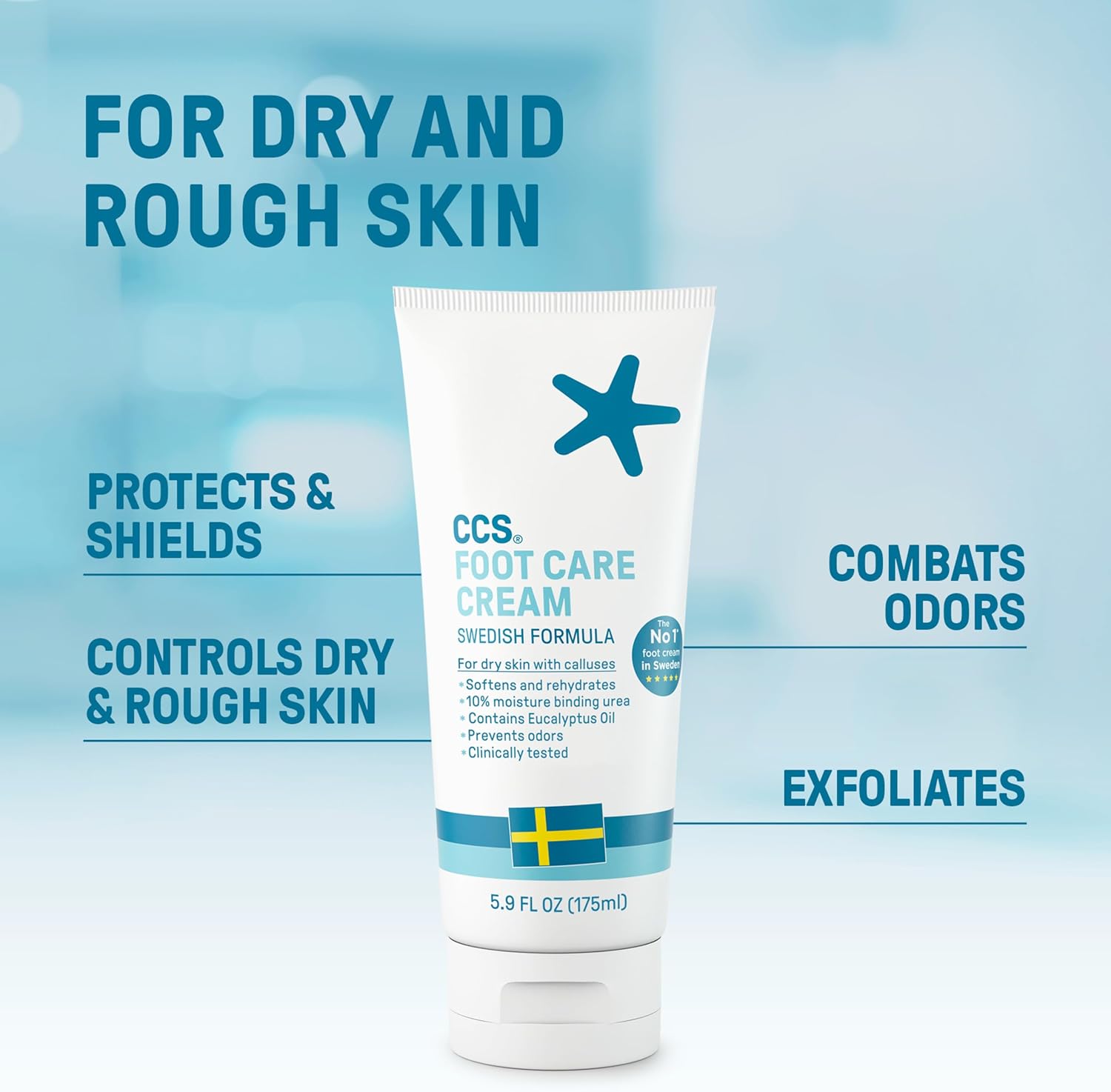 CCS Professional Foot Care Cream 175 ml - Moisturise and Protect Dry and Callused Feet, Contains 10% Urea and Eucalyptus Oil, Clinically Tested, Suitable for Diabetics - View 7 of 7