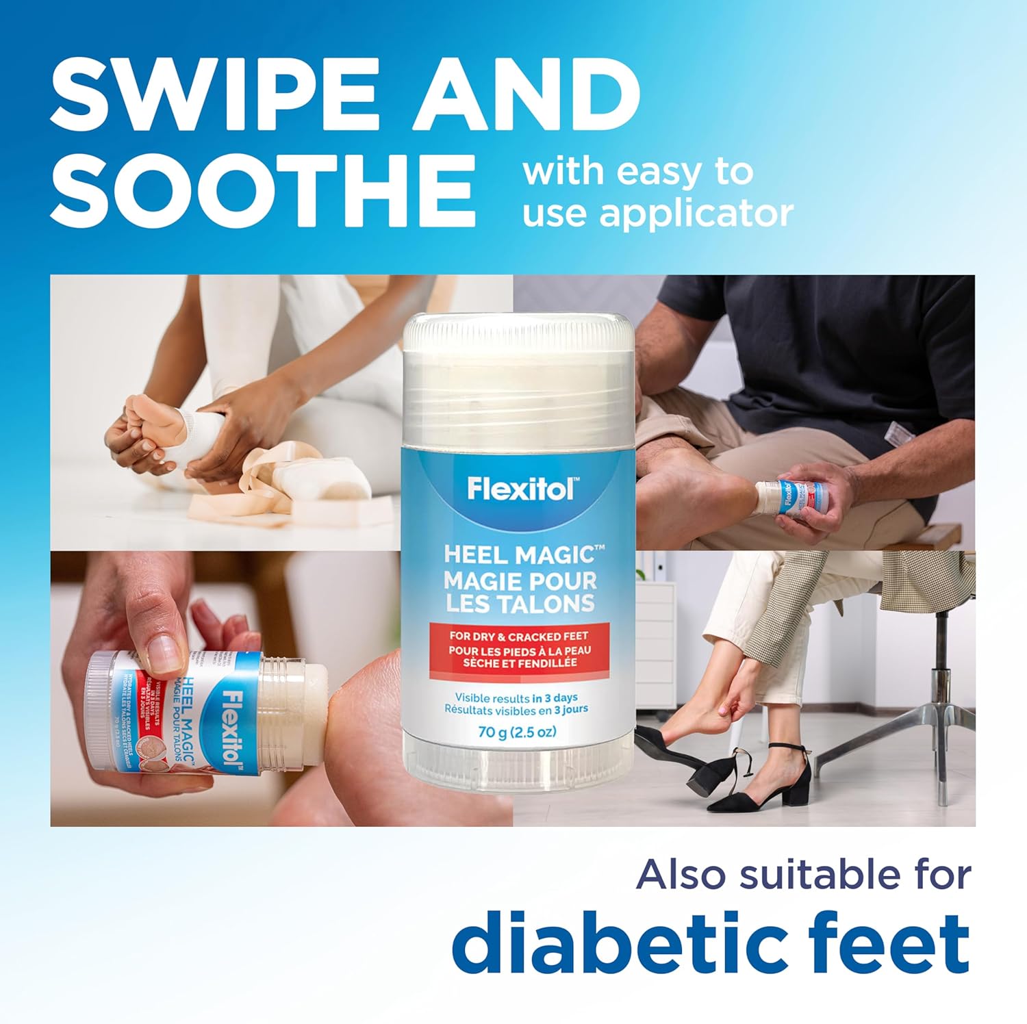 Flexitol Heel Magic For Dry Skin or Rough Heels with Shea Butter & Vitamin E, 2.5 Ounce - View 4 of 6