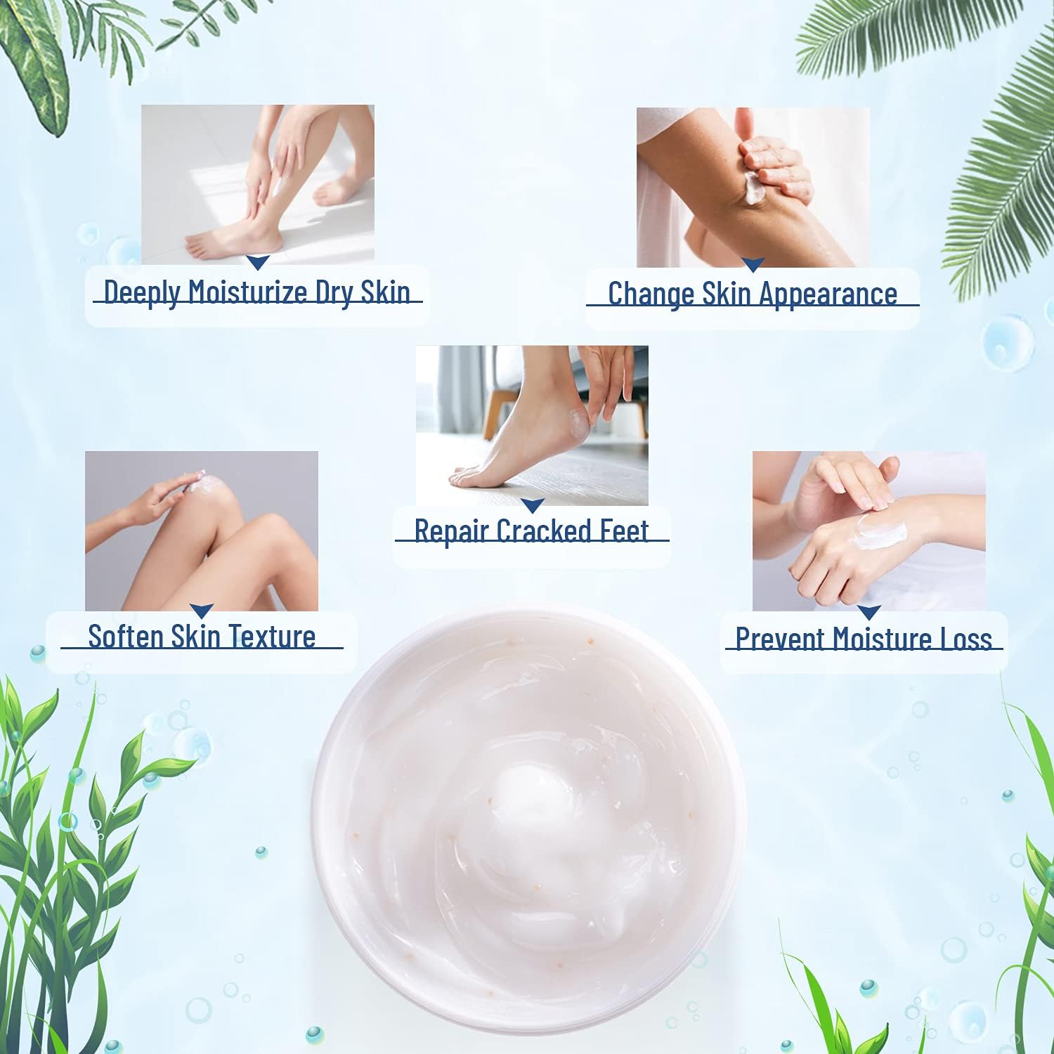 OUKEYA Urea Cream 40 Percent, Urea Foot Cream for Dry Cracked Skin Urea Lotion for Deep Moisturizing, Callus Remover Nourishes Soften, Foot Moisturiser for Women&Men,Maximum Strength 150g (Pack of 2) - View 5 of 5