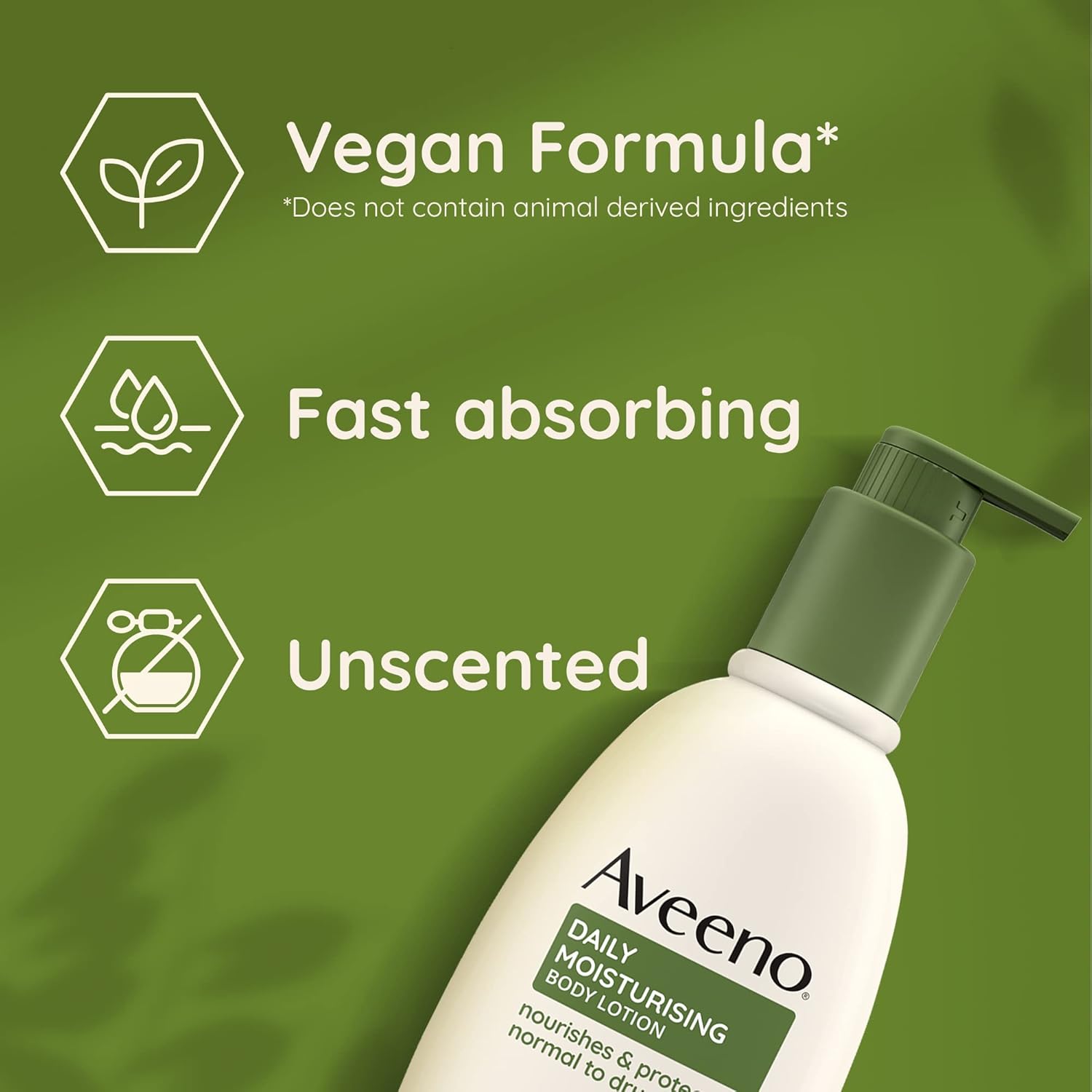Aveeno Daily Moisturising Body Lotion, With Soothing Oats & Rich Emollients, Suitable For Sensitive Skin, Nourishes and Protects Skin, Fragrance Free, 300ml - View 2 of 6